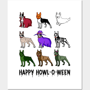 Boston Terrier Halloween Dogs Posters and Art